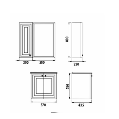 Creavit Kayra Mat Gri Lavabo Dolabı Takımı Dolaplı 60 cm