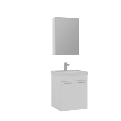 Orka Enez 55 cm Banyo Dolabı Takım Beyaz