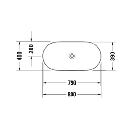 Duravit 0379802300 Luv DuraCeram® Beyaz / Gri Çanak Lavabo 80 cm