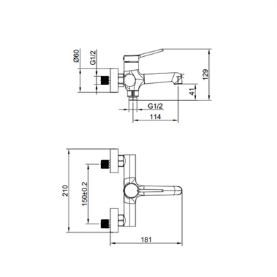 Creavit Flow Banyo Armatürü Brush Gold FL2500BG