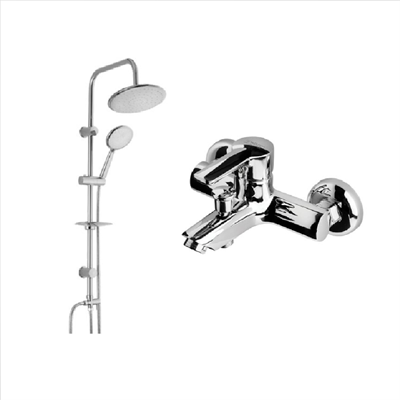 Newarc Domino Duş Ünitesi Krom premium banyo bataryası