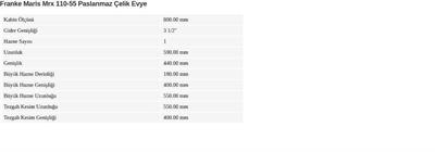 Franke Maris Mrx 110-55 Paslanmaz Çelik Evye