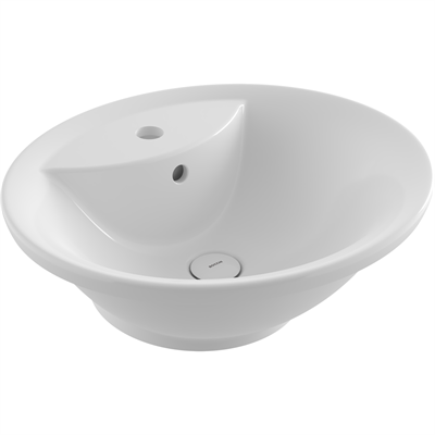 Verona Batarya Banklı Tezgah Üstü Lavabo 50 cm Parlak Beyaz 1046-061-0135