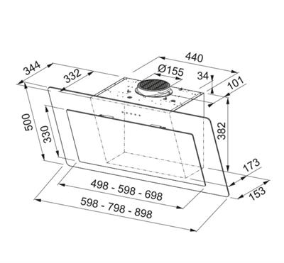 FRANKE 330.0591.778 Maris Neo Davlumbaz FNO 605 BK
