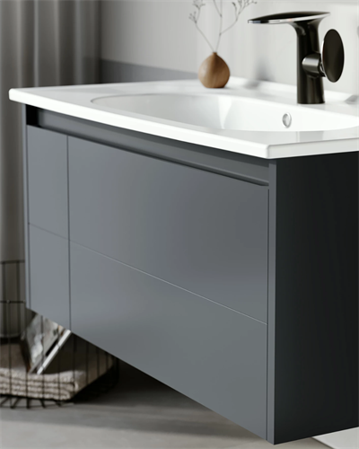 Orka Likya 80 CM Banyo Dolabı Takımı Mat Antrasit