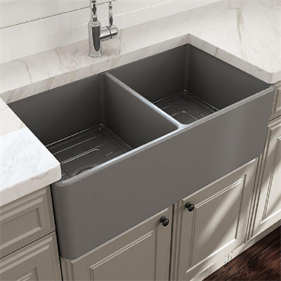 Bocchi Lavello Seramik Mutfak Eviyesi 85 cm Gri