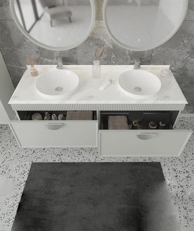 Orka Molino 160 cm Banyo Dolabı Takımı Mat Beyaz