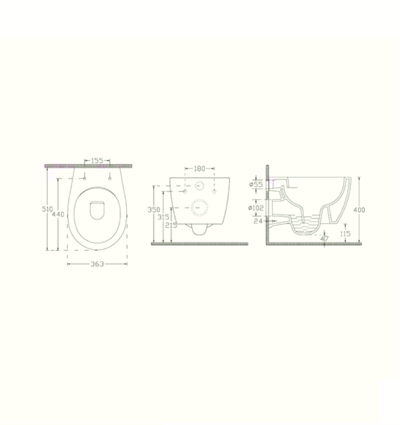 ideal standard Z267801 Strada O New Clearim Asma Klozet- ve kapak White