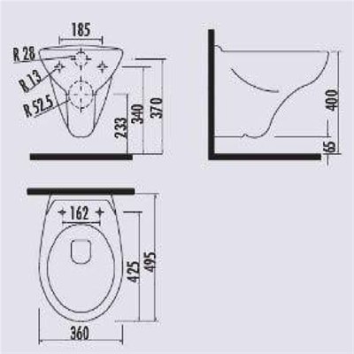 Creavit TP320 Perla Asma Klozet 