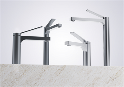 CREAVİT Ritmo Uzun Lavabo Armatürü Metalik Gri  RT6500GR