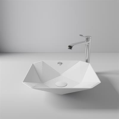 Creavit RB040  Ruby Tezgah Üzeri Lavabo 40x40 cm Parlak Beyaz