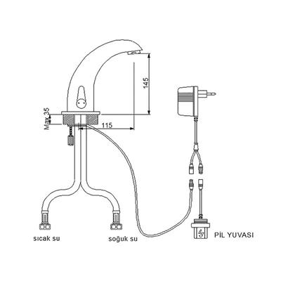 NEWARC TEKNO FOTOSELLİ MASTER FOTOSELLİ LAVABO BATARYASI