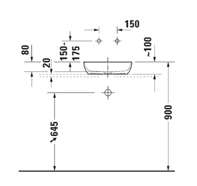 Duravit 2660013200 Sivida DuroCast Çanak Lavabo 40cm Beyaz