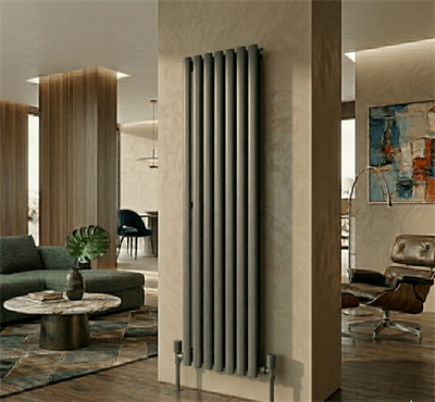 AURA Çelik Dekoratif Radyatör 1800x532 Antrasit