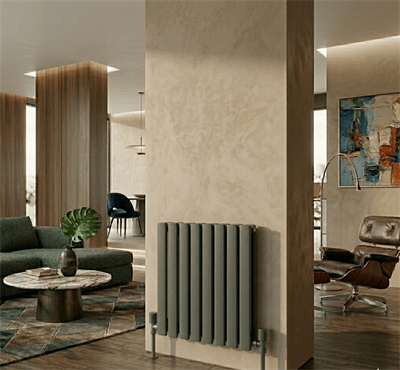 AURA Çelik Dekoratif Radyatör 600x608 Antrasit