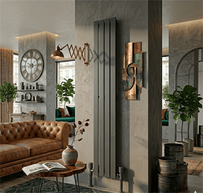 ZEN Çelik Dekoratif Radyatör 1800x300 Antrasit