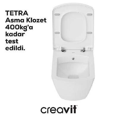 CREAVİT TP326 Asma Klozet ve Creavit Yavaş Kapanır Klozet Kapağı