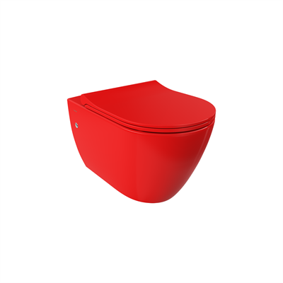 Bocchi 1295-019-0128 Venezia Rimless Asma Klozet ve Kapağı Parlak Kırmızı