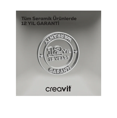 Creavit TP025 Elmas Tezgah Üstü Lavabo 25X45 cm Beyaz