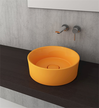 Bocchi Vessel Yuvarlak Çanak Lavabo 38 cm Man Sarı 1174-021-0125