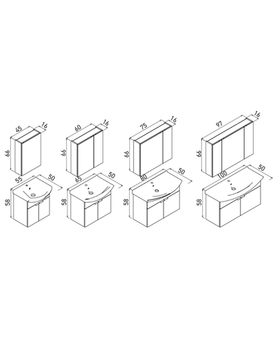 Orka Purus 80 cm Asma Takım Budva 