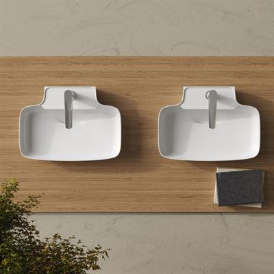 Creavit RB061.00MB Ruby Tezgah Üzeri Lavabo 60x43 cm İnci Mat Beyaz