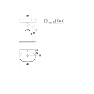 Creavit DY060 Daily Lavabo 60 cm