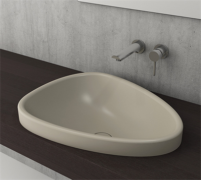 BOCCHİ 1112-011-0125 Etna Tezgah Üstü Lavabo 58 cm MAT KAŞMİR