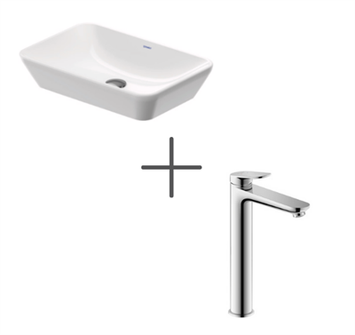 Duravit D-Neo 60 cm Çanak Lavabo Ve Wave Lavabo bataryası, XL