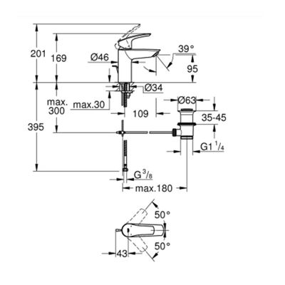 Grohe Eurosmart Tek Kumandalı Lavabo Bataryası S-Boyut 33265003