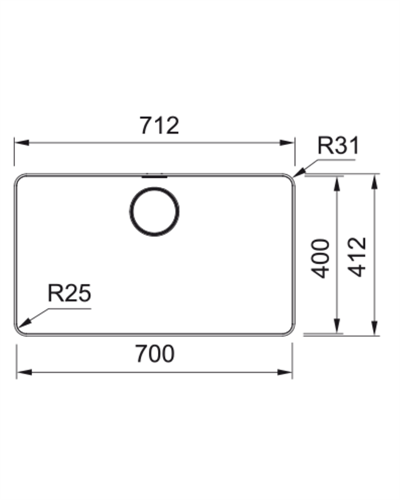 Franke MYX 210-70 Mythos Evye 