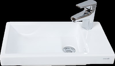 Creavit TP026 Elmas Tezgah Üstü Lavabo 30X50 cm Beyaz