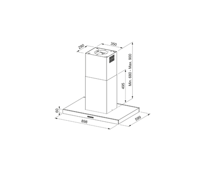FRANKE Ada Format Tale 905 I XS/900 Inox Davlumbaz 325.0552.774