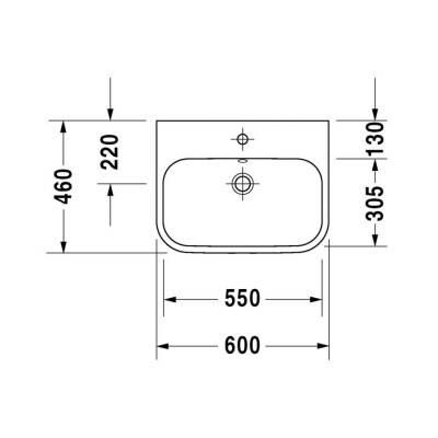 Duravit Tezgah Üstü Lavabo Happy D.2 60 cm 231560