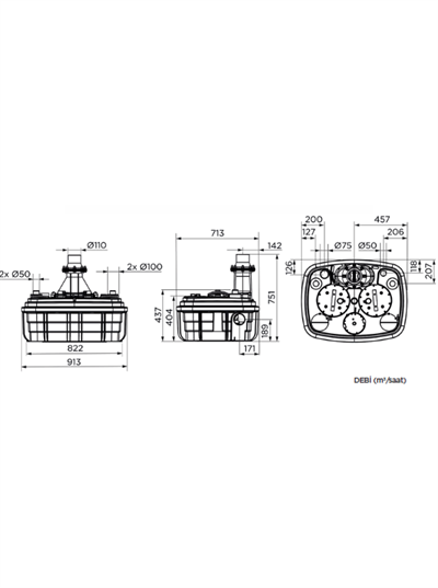 Sanihydro Saniicubic 2 VX  Atık Su Tahliye İstasyonu