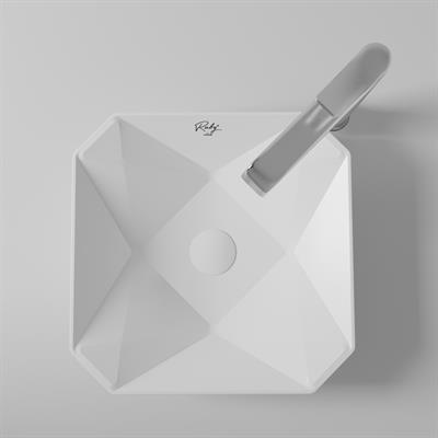 Creavit RB040  Ruby Tezgah Üzeri Lavabo 40x40 cm Parlak Beyaz