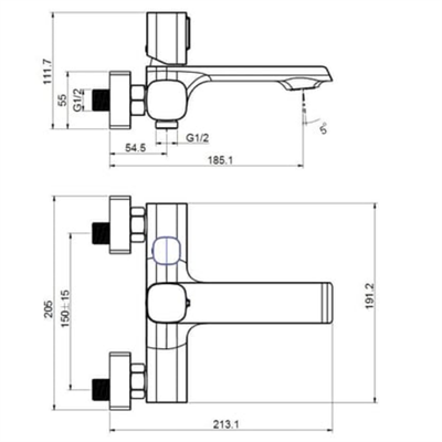 Creavit SH630SM Alfa 2li Duş Seti Takımı Mat Siyah