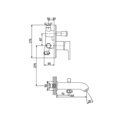 NEWARC PREMİUM ANKASTRE BANYO BATARYASI SET