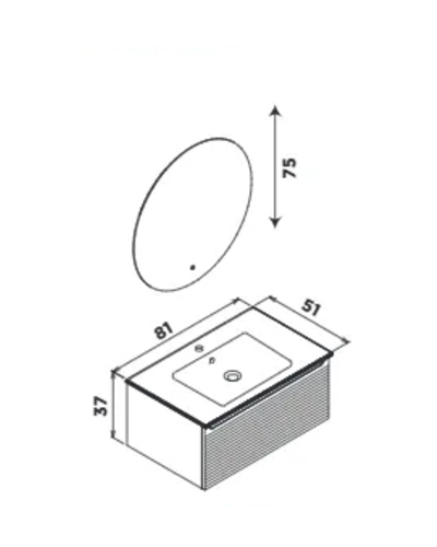 ORKA Olbia 80 cm Banyo Dolabı Takımı Mat Kaşmir