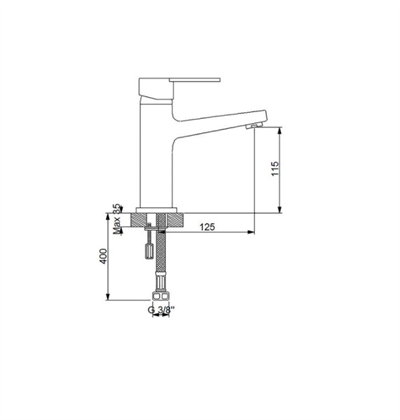 Newarc 971525 Domino Yüksek Lavabo Bataryası