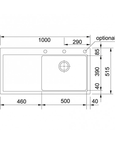 Franke Mythos MTG 611-100 Sol Damlalıklı Granit Evye Stone Grey