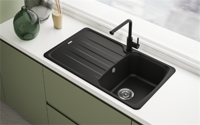 FRANKE L Doccia Mat Siyah Spiralli Mutfak Bataryası 115.0712.435