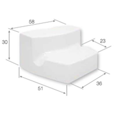 SANACRYL B602 Akrilik Çiftli Basamak 58x51x30 (h) 