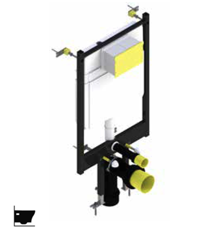 Bocchi 8010-1002 ALÇI PNL İÇİ DUVAR ÖNÜ 3/6 LT PİS SU ÇIKIŞLI 90 MM 12CM