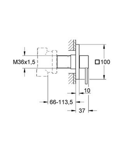 Grohe 19590000 Allure 5 Yollu Yön Değiştirici Krom 