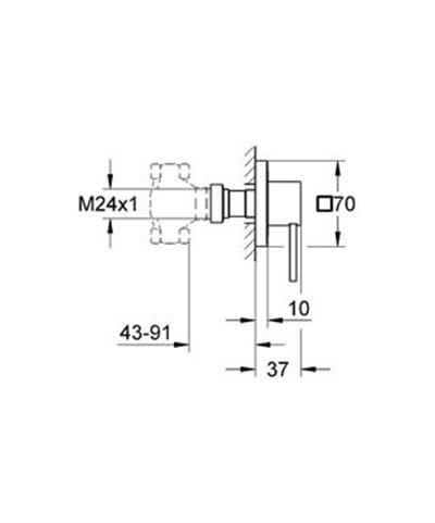 Grohe 19384000 Allure Ankastre Stop Valf Krom