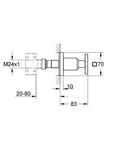 Grohe 19334000 Allure Ankastre Stop Valf Krom