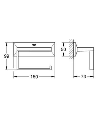 Grohe 40499000 Allure Brilliant Tuvalet Kağıtlığı Krom
