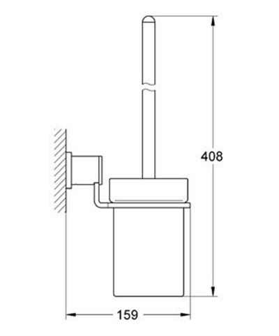 Grohe 40340000 Allure Tuvalet Fırçalığı Seti Krom
