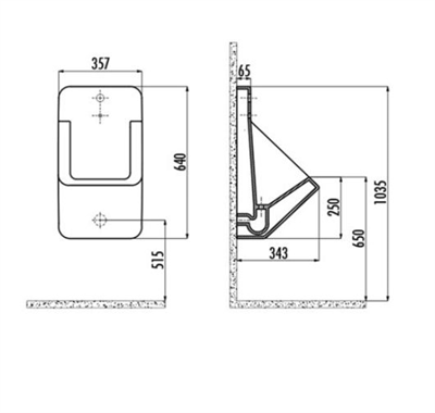Creavit TP640.F0000 Ankastre Fotoselli Pisuar - Cappucino Mat